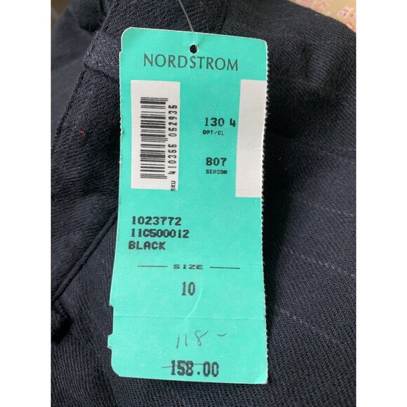 VTG Lauren Ralph Lauren Black Pinstripe Wool Trousers Womens Size 10 RN10216 - Picture 9 of 10